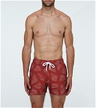 Frescobol Carioca - Modernist jacquard swim shorts
