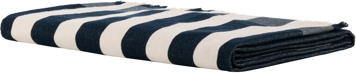 Tekla Black & Off-White Striped Beach Towel