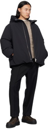 Jil Sander Black Hooded Down Jacket