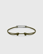 Le Gramme 1.7g Sterling Silver Khaki Cord Bracelet Green - Mens - Jewellery