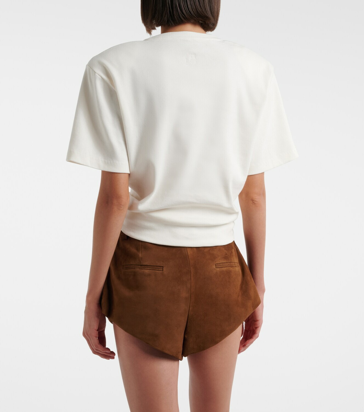 Magda Butrym Cropped cotton-blend T-shirt