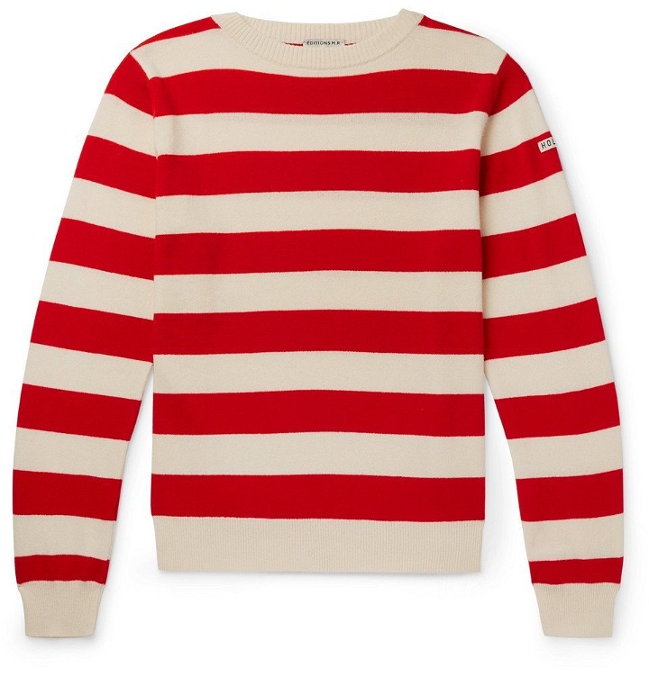 Photo: Holiday Boileau - Striped Wool Sweater - Red