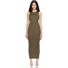 Fear of God ESSENTIALS Khaki Soft Rib Racerback Midi Dress