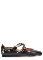 Bally Beliska Studded Leather Ballet Flats Black