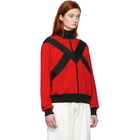 Givenchy Black and Red Two-Toned Zipped Jacket