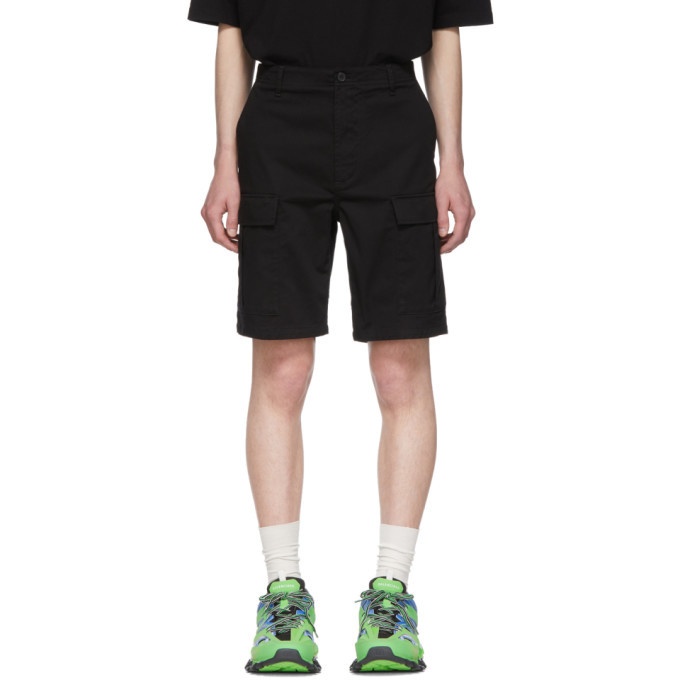 Photo: Balenciaga Black Twill Army Shorts