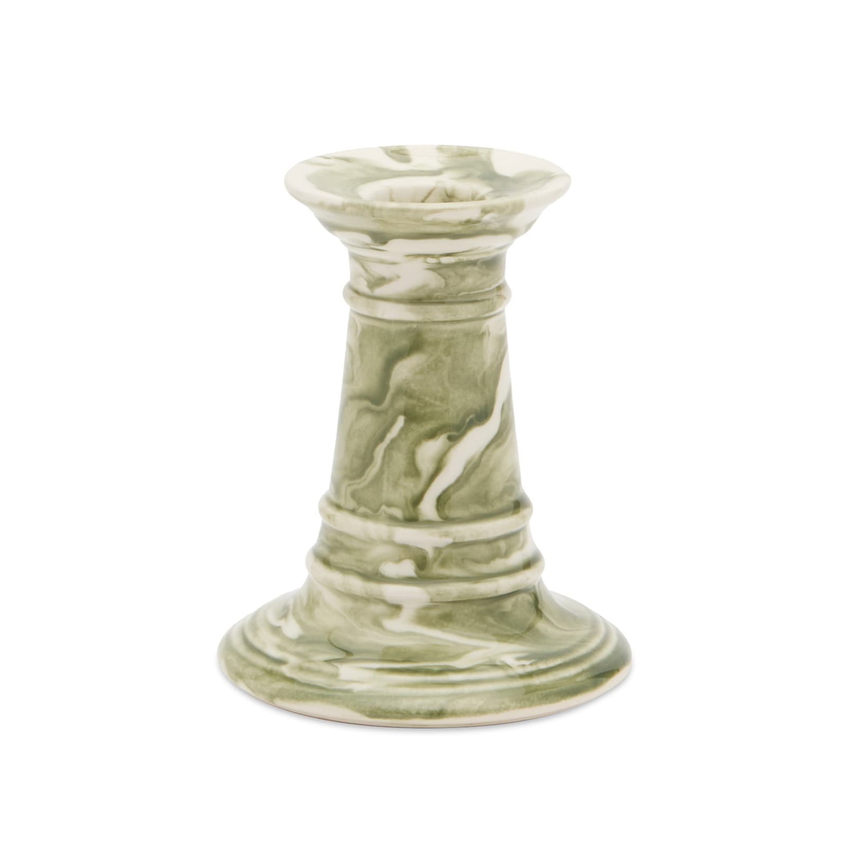 The Conran Shop Wardour Stubby Candlestick in Green 