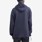 Junya Watanabe MAN Men's Wool Pinstripe Hoodie in Navy/Grey Stripe