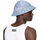 Marine Serre Blue Denim Moon Bell Hat