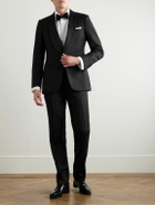 Kingsman - Straight-Leg Grosgrain-Trimmed Wool Tuxedo Trousers - Black