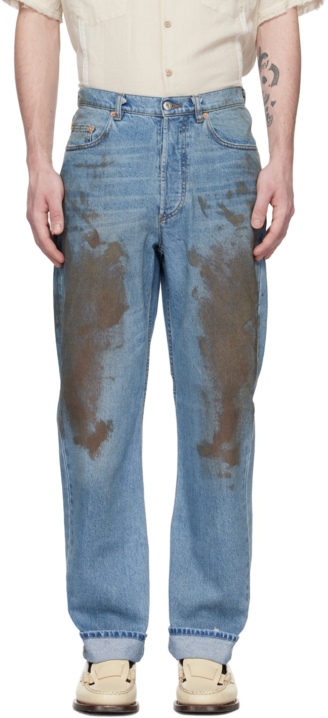 Magliano Blue Distressed Jeans Magliano