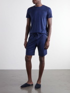 Derek Rose - London Printed Modal-Blend Jersey Pyjama T-Shirt - Blue