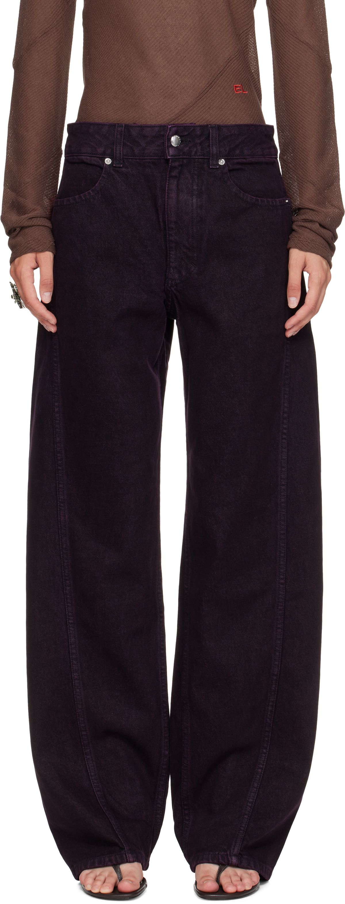 Eckhaus Latta Purple Bend Jeans
