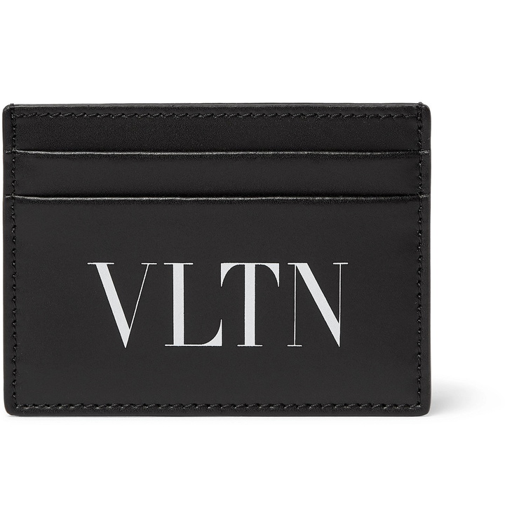 Photo: Valentino - Valentino Garavani Logo-Print Leather Cardholder - Black