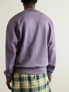 Acne Studios - Fairah Logo-Appliquéd Cotton-Jersey Sweatshirt - Purple