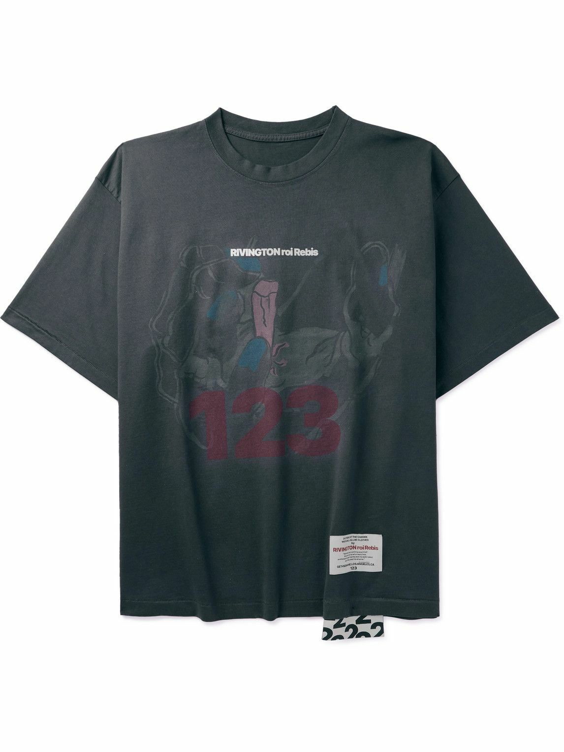 RRR123 - Passion Logo-Print Cotton-Jersey T-Shirt - Black