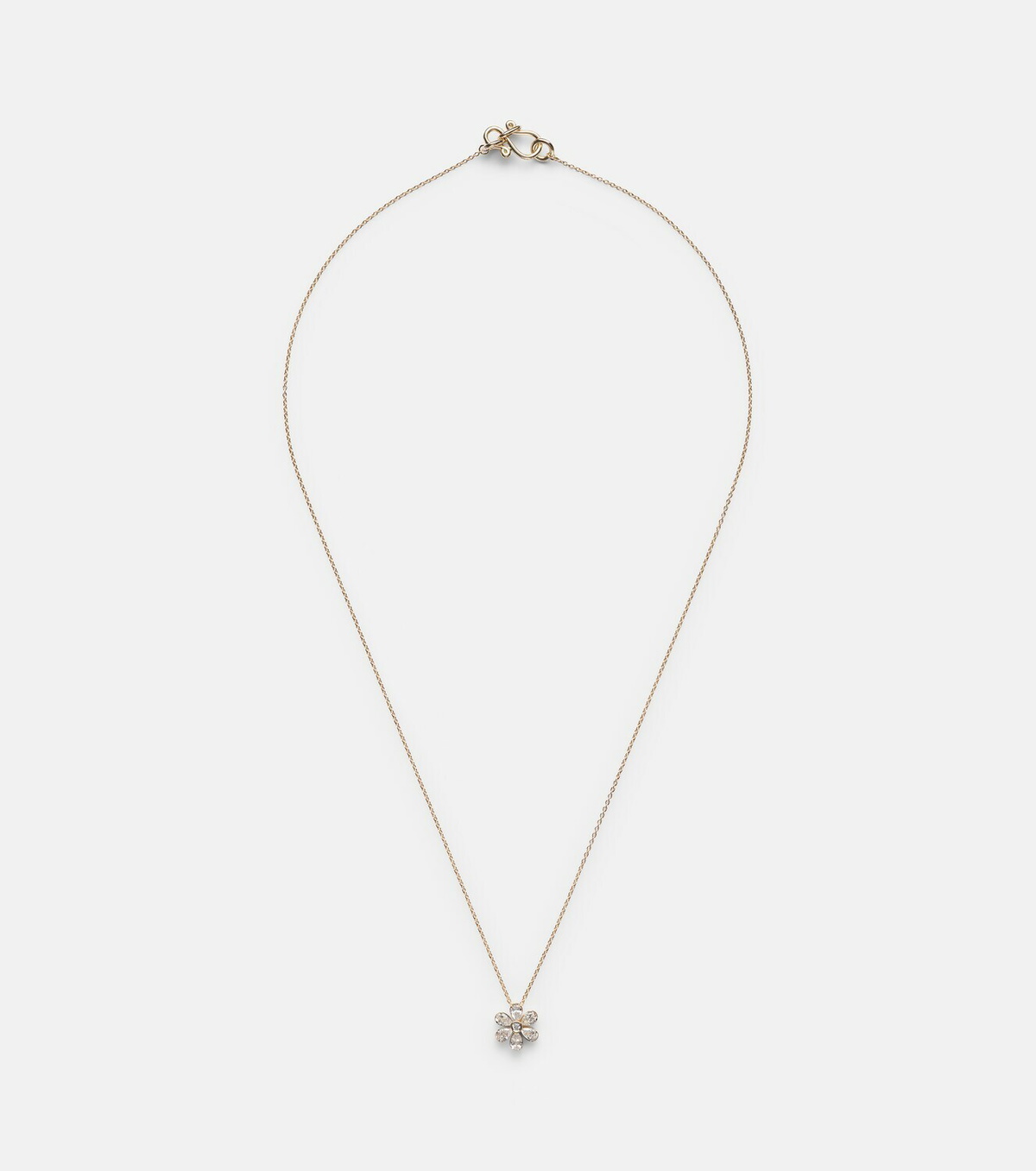Sophie Bille Brahe Cosmos Simple 18kt gold pendant necklace with diamonds