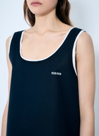 Miu Miu Knit And Poplin Mini Dress