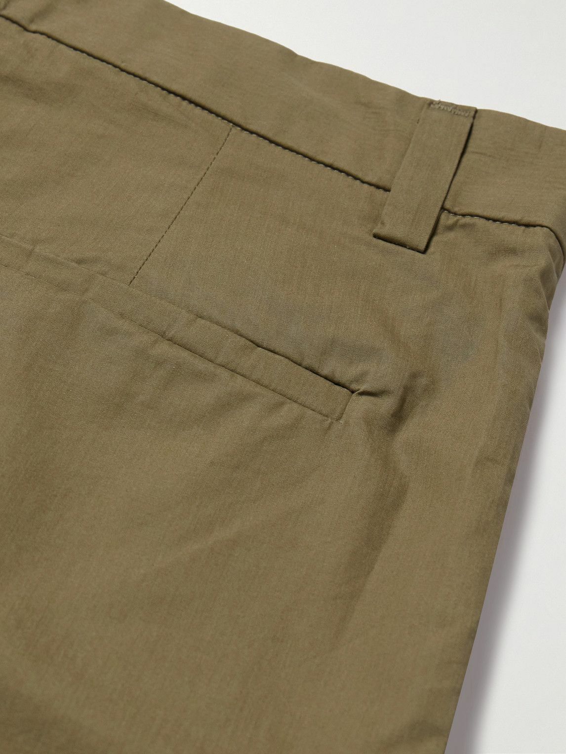 AGOLDE - Slater Straight-Leg Pleated Cotton-Twill Trousers - Green