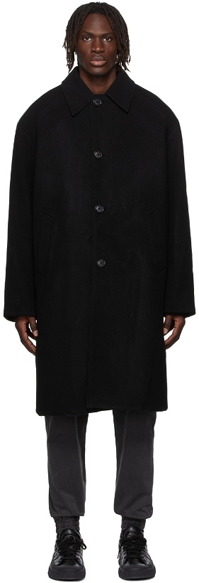 Photo: Juun.J Reversible Black Wool & Nylon Coat