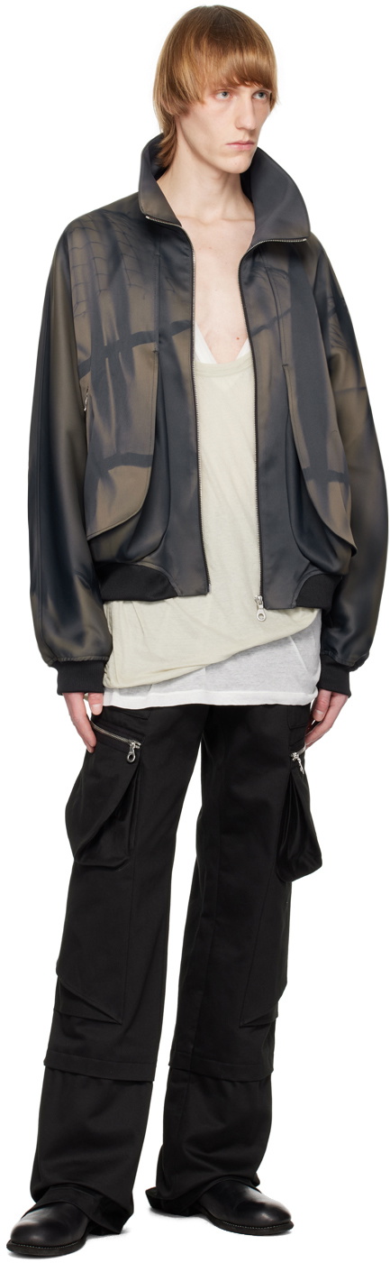 JiyongKim Black Zip Pocket Cargo Pants