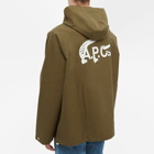 A.P.C. x Lacoste Hooded Jacket in Khaki