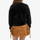 Good American Women's Fuzzy Cardigan in Black