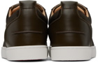 Christian Louboutin Khaki Louis Junior Spikes Sneakers