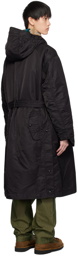 Engineered Garments Black Belted Coat