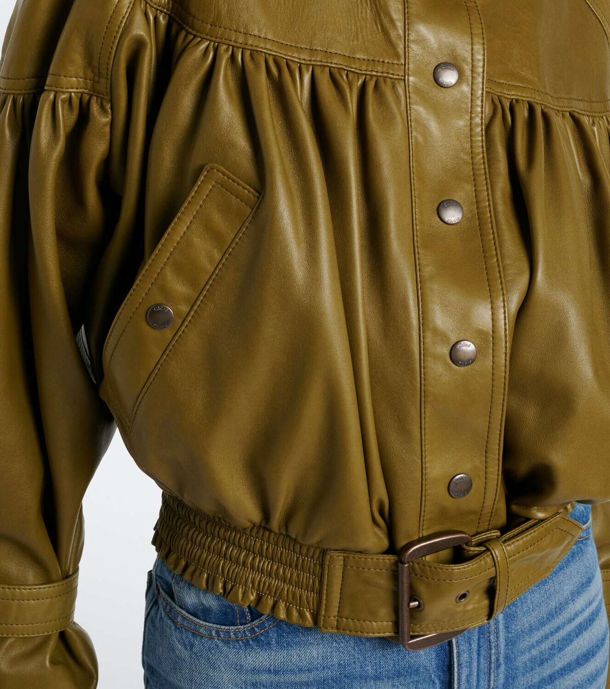 Chloé Cropped leather jacket