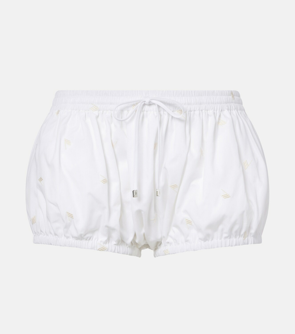 The Attico Embroidered cotton shorts