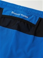 DISTRICT VISION - 5'' Training Straight-Leg Logo-Print Stretch-Shell Drawstring Shorts - Blue