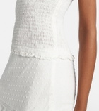 Poupette St Barth Foe shirred cotton maxi dress