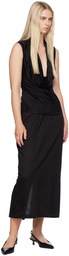 LESET Black Yoko Midi Skirt
