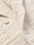 Ralph Lauren Purple label - Shawl-Collar Textured Cotton and Wool-Blend Cardigan - Neutrals