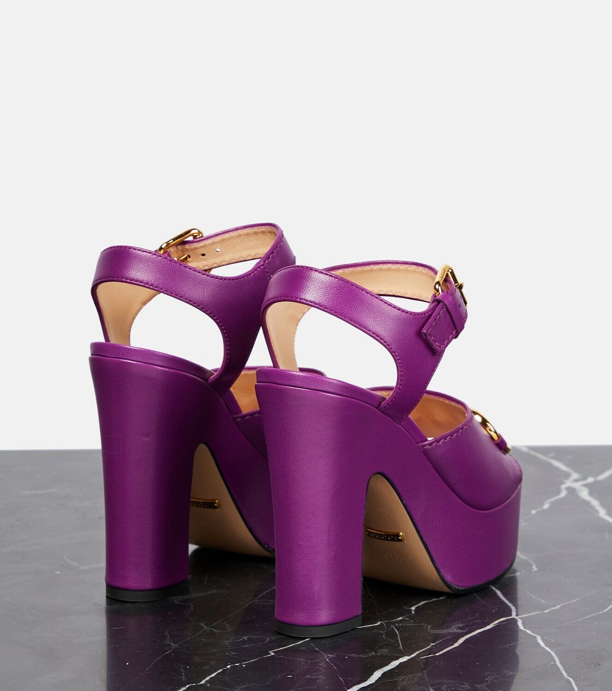 Gucci Horsebit leather platform sandals Gucci