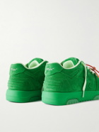 Off-White - Out of Office Suede Sneakers - Green