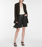 Stouls Sofiane leather Bermuda shorts