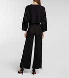 Alaïa Cropped cashmere and silk sweater