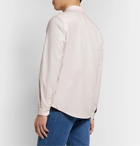 AMI - The Smiley Company Button-Down Collar Logo-Appliquéd Cotton Oxford Shirt - White