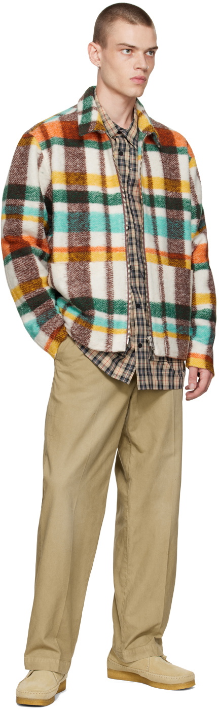 meanswhile Beige Check Shirt
