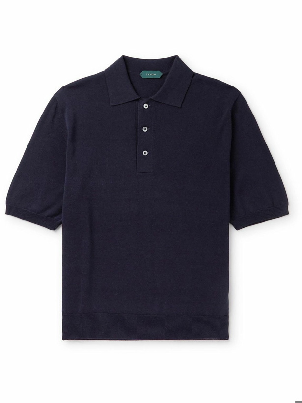 Photo: Incotex - Slim-Fit Cotton Polo Shirt - Blue