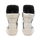 Rick Owens Men's Bumper Geobasket Sneakers in Black/Milk