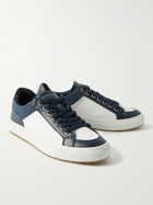 Frescobol Carioca - Otto Suede-Trimmed Leather and Mesh Sneakers - Blue