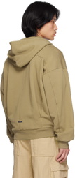 C2H4 Khaki Profile Zipper Hoodie