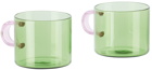 Hudson Wilder Green & Pink Lotta Tea Cup Set