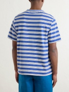 Noah - Striped Cotton-Jersey T-Shirt - Blue