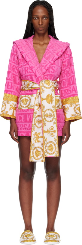 Photo: Versace Pink 'I Heart Baroque' Short Bathrobe