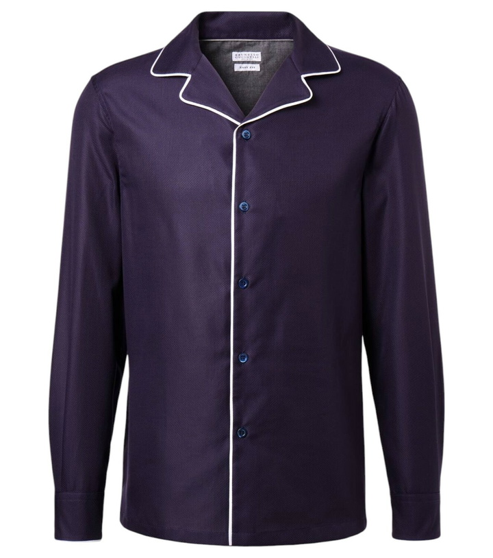 Photo: Brunello Cucinelli Cotton pajama shirt