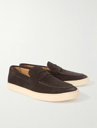 Brunello Cucinelli - Suede Penny Loafers - Brown